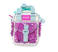 Girabrilla Nice Group Puffer Shoulder Bag, Borsetta da Tracolla in Nylon con Tasca in Paillettes Reversibili, Colore Fucsia - cod 19006