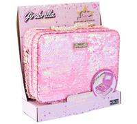 Nice Girabrilla Tweed Case Pink Maxi Valigetta Make Up 19113