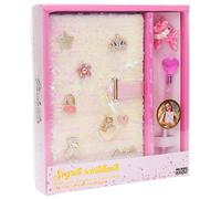 Girabrilla Tweed Diario Glam, 1 Diario Segreti Scintillanti con Charms e Lucchetto a Forma di Cuore