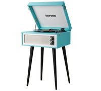 Giradischi a 3 Velocità, Gira dischi Bluetooth con Altoparlanti Integrati e Gambe staccabili, Riproduzione USB e Registratore USB in Vinile (Turchese)