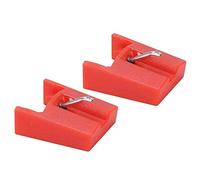 Giradischi Ago Zaffiro con punta in ceramica, punta di ricambio per giradischi Crosley Fisher ION OTTO rosso, confezione da 2