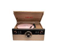 GIRADISCHI AKAI ATT-300CC - Tipo di ingresso MM/MC, Uscita RCA, Bluetooth Beige, Marrone, Nero