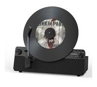 Giradischi automatico verticale Bluetooth, Giradischi in vinile MYKESONIC con trasmissione a cinghia, cartuccia magnetica AT-3600L, ingresso e uscita Bluetooth, altoparlanti stereo ad alta fedeltà,