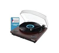 Giradischi Bluetooth 5.3 con Casse Integrate - Majority Moto, Lettore Vinile Vintage, Cartuccia AT, Registrazione USB, AUX/RCA, Adattatore 45 Giri