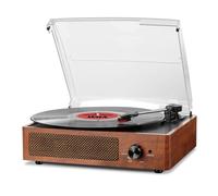 Giradischi Bluetooth Portatile a Tre Velocità (33 1/3 45 E 78 Giri) Vintage
