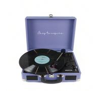 Giradischi Bluetooth vintage VC400, lettore di vinili e digitalizzatore, 2 altoparlanti integrati, design a valigetta Consegna 24/48h Goditi il tuo vinile vuoi grazie a questo giradischi Bluetooth VC4