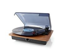 Giradischi con trasmissione a cinghia | 33/45 / 78 rpm | Trasmissione a cinghia | 1x RCA stereo | Bluetooth® | 9 W | Amplificatore (pre) incorporato | ABS/MDF | Marrone/Nero