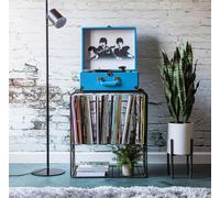 Crosley The Beatles Anthology - Giradischi portatile Bluetooth, lettore in vinile a 3 velocità, giradischi per la casa per dischi in vinile, altoparlanti stereo integrati, ricevitore Bluetooth, AUX,