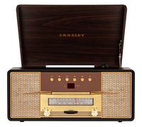 Giradischi Crosley CR7016A-MA Rhapsody a 3 velocit con lettore CD radio AM/FM Bluetooth e ingresso AUX in mogano