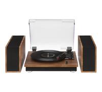 Giradischi Crosley CR7502A-WA Riff a 3 velocit con Bluetooth, altoparlanti stereo abbinati e 6 layout modulari, colore noce