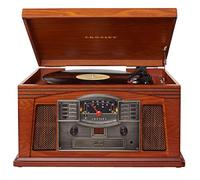 Giradischi Crosley Lancaster Entertainment Lettore CD E Radio FM Bluetooth, paprica