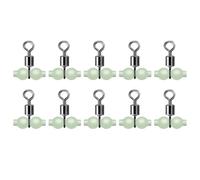 Giradischi da pesca Brillante, kit di meriglione da pesca, attrezzatura da pesca girevole in rame che brilla nel nero, 10 x connettori per attrezzatura da pesca user-friendly, attrezzatura da pesca
