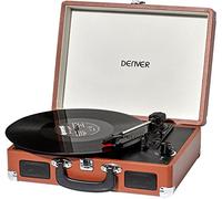 Giradischi Denver VPL-120BROWN design valigia. Altoparlanti integrati, uscita phono, compatibile con vinile 331/3, 45 e 78 RPM