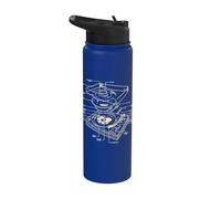 Giradischi DJ Schema Party Design Dance Discoteca Techno Musica Stainless Steel Insulated Water Bottle