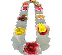 Giradischi girevole a 360° per alimenti, regolabile, con cinghia per servire piatti, bevande, frutta