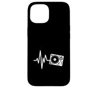 Giradischi Heartbeat DJ Vinyl Record Music Line Custodia per iPhone 15