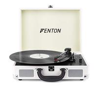 Giradischi in vinile Fenton RP115D, tecnologia Bluetooth, uscita RCA e cuffie, ingresso jack da 3,5 mm, per dischi da 33, 45 e 78 giri con adattatore, software per scansionare i tuoi vinili tramite