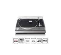 Giradischi - LENCO - L-455BK - Cinghia visibile - Telaio in alluminio spazzolato - Testina Ortofon 2M RED