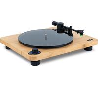 House of Marley Stir It Up Lux Giradischi Wireless - Giradischi Bluetooth, 2 Velocità, realizzato in Materiali Sostenibili, Giradischi per Vinili, Piatto in Vetro, Stilo Ellittico AT-95E, Bamboo