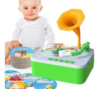 Giradischi Per Bambini Con 96 Carte | Giocattolo Musicale Grammofono Per Prima Infanzia | Music Box Educativo Narrativo Per Apprendimento | Per Figlie Figli Dai 3 Anni In Su