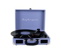 PRIXTON Giradischi in Vinile Vintage VC400, Lettore e convertitore di vinile tramite Bluetooth e USB, 2 altoparlanti incorporati, Colore Lilla