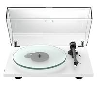 Pro-Ject T2 W Rainier Lettore di dischi in streaming - Rivoluzionaria tecnologia Wi-Fi - Preamplificatore fono MM integrato, piedistallo lavorato a CNC, piastra in vetro - Bianco
