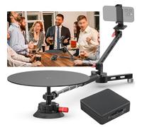 Giradischi professionale per fotografia, girevole a 360 gradi per video di prodotti e scatti commerciali, cursore rotante per fotocamera con base a ventosa