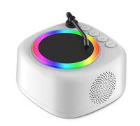 Giradischi retrò con altoparlante Bluetooth, mini registratore musicale Hi-Fi vintage HD con luce colorata e supporto per scheda TF