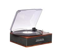 Giradischi retrò con Bluetooth e altoparlanti integrati - Denver VPB-262 Multi-Speed Turntable Music System (33 ⅓ / 45 / 78 RPM) con Line-Out & Auto-Stop