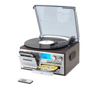 Giradischi retrò in vinile multifunzionale a 3 velocità, spina UK