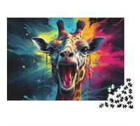 Giraffa Arte Puzzle 1000 Pezzi Carta per Adulti Design Artistico Colorato Gioco di Puzzle 1000 Pezzi Relax Famiglia Arredo Regalo 70x50cm/1000pcs