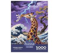 Giraffa Arteistica Jigsaw Adulto Puzzle Animale 1000 Pezzi Per Gioco Familiare Gioco Education Decorazione Interna Unica Regalo Per Amore E Amico Stress Relief 38x26cm/1000pcs