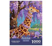 Giraffa Arteistica Jigsaw Per Adulti Animale 1000 Pezzi Puzzle Decorazione Interna Unica Regalo Per Amore E Amico Per Gioco Familiare Gioco Education Stress Relief 70x50cm/1000pcs