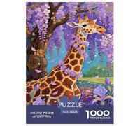 Giraffa Arteistica Jigsaw Puzzle Animale 1000 Pezzi Adulto Per Gioco Familiare Gioco Education Decorazione Interna Unica Regalo Per Amore E Amico Stress Relief 38x26cm/1000pcs