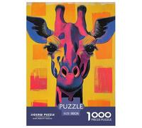 Giraffa artistica Adulto Puzzle Jigsaw Animalii 1000 Pezzi Per Gioco Familiare Regalo Per Amore E Amico Decorazione Interna Unica Divertimento Gioco Stress Relief 38x26cm/1000pcs