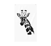 Giraffa bianca e nera Leggero, cadente e facile da installare, la bandiera è adatta sia per uso interno che esterno.