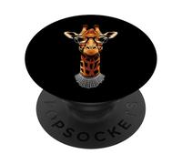 Giraffa carina con collare RGB Ruth Bader Ginsburg PopSockets PopGrip Adesivo