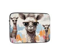 Giraffa carina con occhiali da sole colorati Custodia per laptop divertente da 12 pollici, TSA Custodia protettiva per notebook antiurto Custodia protettiva per notebook resistente all'acqua Custodia