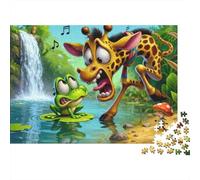 Giraffa cartoon canta Puzzles 1000 Pezzi In puzzle A Rompicapo in Cartone, Un Set Di Puzzle A Rompicapo Per Relax E Meditazione, Ideale Per Puzzle Di Decorazione Bellissimo, Attività in Famiglia 52