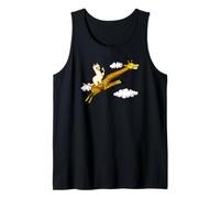 Giraffa Che cavalca Un Lama Animali Divertenti Canotta