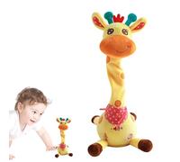 Giraffa Che Parla E Ripete - Giocattolo Animato Interattivo Elettrico | Giocattolo Sensoriale Canta E Balla Con Decorazioni In Peluche Con Giraffa Che Parla E Si Ripete, Regalo Per Un Amico
