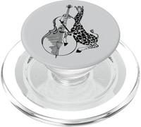 Giraffa che suona il violoncello Cool Animal Musicista Violoncellista Rock Band PopSockets PopGrip per MagSafe