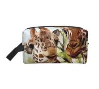Giraffa dei cervi dell'acquerello, Borsa per il trucco Borsa per cosmetici Borsa da viaggio portatile da viaggio Borsa per trucco Organizer