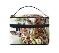 Giraffa dei cervi dell'acquerello, Borsa per il trucco Borsa per cosmetici Borsa da viaggio portatile da viaggio Astuccio per matite