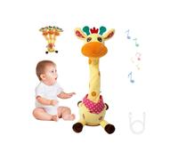 Giraffa di peluche musicale con luci, canta, balla e ripete parole, 10 canzoni per bambini