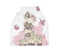 Giraffa Famiglia Farfalla Passeggino Tettoia Copri Seggiolino Copertura Infermieristica Auto per Bambini per L'Allattamento Al Seno Morbido Traspirante Elastica Tettuccio