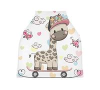 Giraffa Farfalla Passeggino Tettoia Copri Seggiolino Copertura Infermieristica Auto per Bambini per L'Allattamento Al Seno Morbido Traspirante Elastica Tettuccio