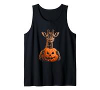Giraffa Halloween Giraffe Lover Jack O Lanterna Viso Zucca Canotta