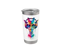 Giraffa indossa cuffie e occhiali da sole EDM Rave Design Bicchiere termico in acciaio inox doppia parete