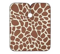 Giraffa Mucca Stampa Animale Marrone Macchia Mantella Taglio Capelli Regolabile Barber Cape Impermeabile Grembiule Da Parrucchiere Per Bambini Barbieri Uomini 140X168Cm